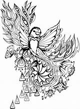 Ausmalbilder Erwachsene Ausmalen Feder Dover Sheela Vogel Colouring Wings Doverpublications sketch template