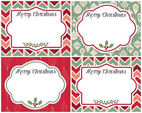 printable adorable christmas holiday labels    gift tags