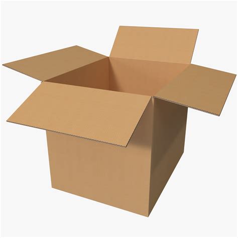 model open cardboard box
