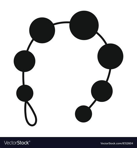 Anal Beads Icon Simple Style Royalty Free Vector Image