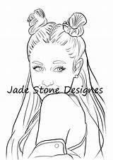 Ariana Grande Coloring Pages Cute Color Template sketch template