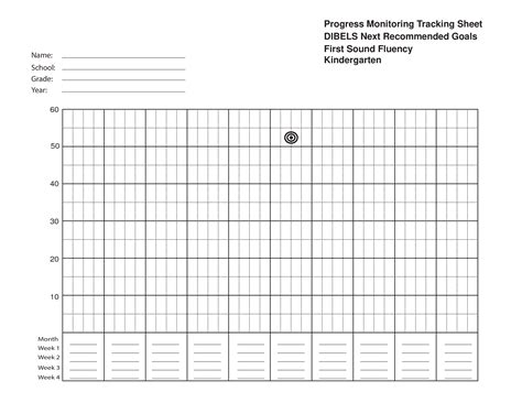 progress monitoring tracking sheet child kindergarten templates