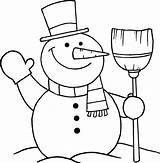 Snowman Blank Coloring Pages Getdrawings sketch template
