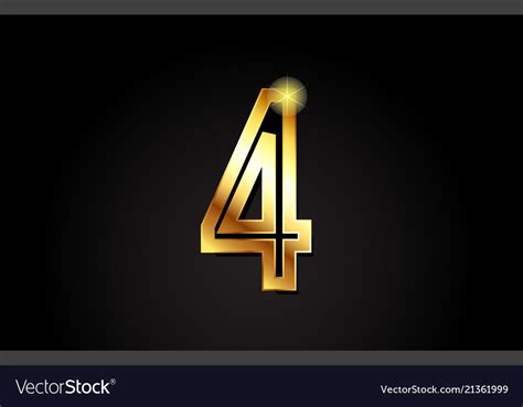 gold number  logo icon design royalty  vector image