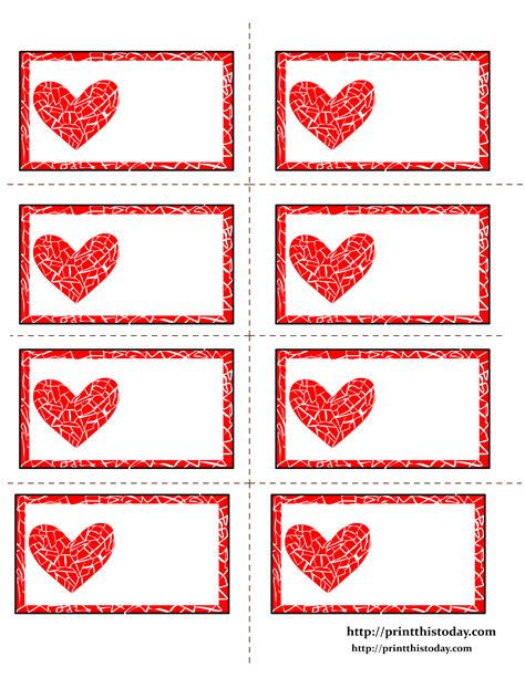 printable hearts labels