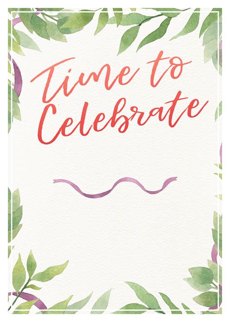 simple party celebrate  blank suavecardscom