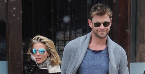 chris hemsworth and wife elsa pataky brave the snow in nyc chris hemsworth elsa pataky just jared