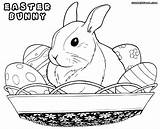Easter Bunny Coloring Pages Eggs Print Easterbunny sketch template
