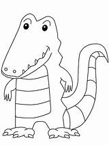 Crocodile Coloring Pages Animals Advertisement Book sketch template