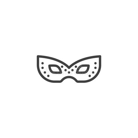 sex face mask icon vector outline illustration stock