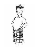 Coloring Kilt Pages Scottish Scotland Supercoloring Boy Printable Rampant Lion Bagpiper Cartoon sketch template