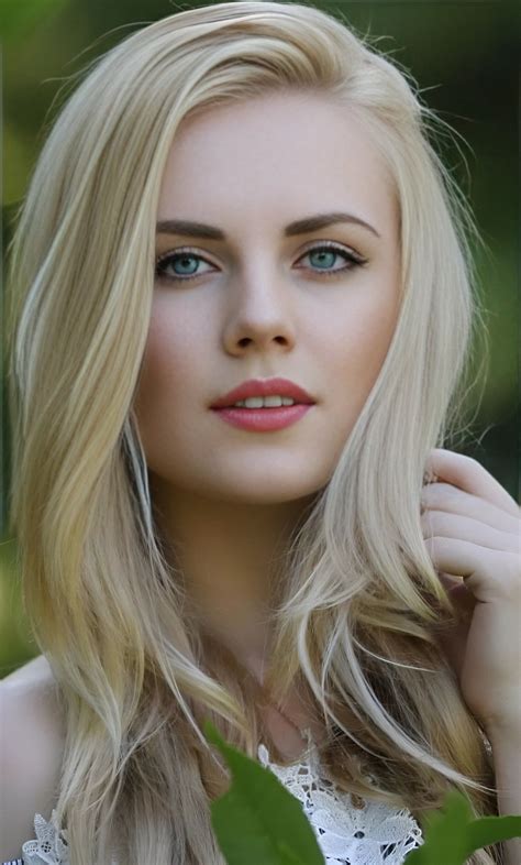 Blonde Beauty Nice Face Tree Woman Interesting Faces Beautiful