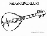 Mandolin Line Coloring Clipart Pages Guitar Drawing Musical Para Instruments Mandolina Outline Kids Printable Dibujar Music Instrument Tattoo Sheets Uncommon sketch template