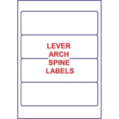 downloadable  printable lever arch file label template printable
