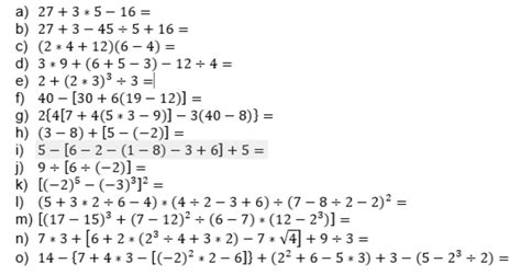 matematicas  jerarquia de operaciones