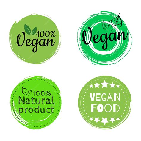 etiquetas  etiquetas de logotipo de comida vegana organica fresca