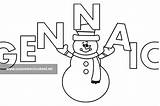 Mese Scritte Pupazzo Neve Disegnidacolorare sketch template