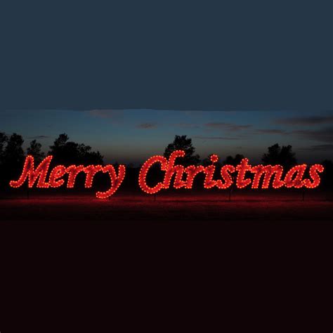 red merry christmas commercial led light display
