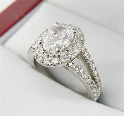 Split Shank Oval Diamond Halo Engagement Ring Style 4282 Diamondnet