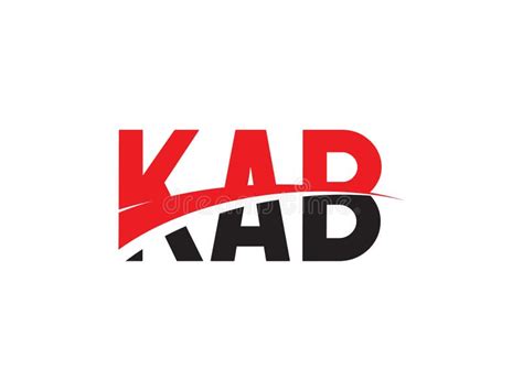 kab letter initial logo design vector illustration stock vector illustration  black icon