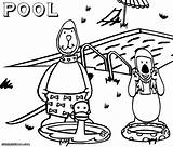 Pool Coloring Pages Colorings sketch template