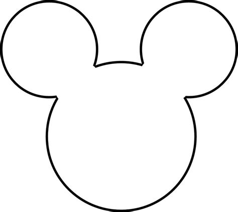 mickey mouse ears outline clipartsco