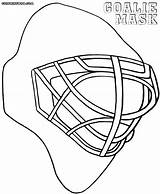 Goalie Hockey Getdrawings Drawing Mask Coloring Pages sketch template