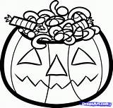 Halloween Drawing Coloring Candy Draw Clipart Drawings Popular Clip Library sketch template