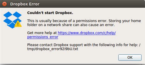 permissions dropbox   start  ubuntu