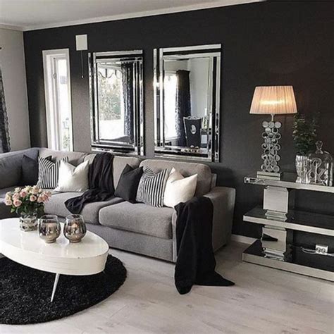 black  gray living room decorating ideas  information
