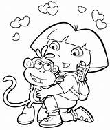 Coloring Dora Pages Easter Getcolorings sketch template