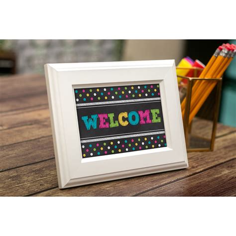 Chalkboard Brights Welcome Postcards Tcr5838 Teacher Created Resources