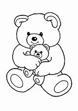 Coloring Teddy Pages Bear Drawing sketch template