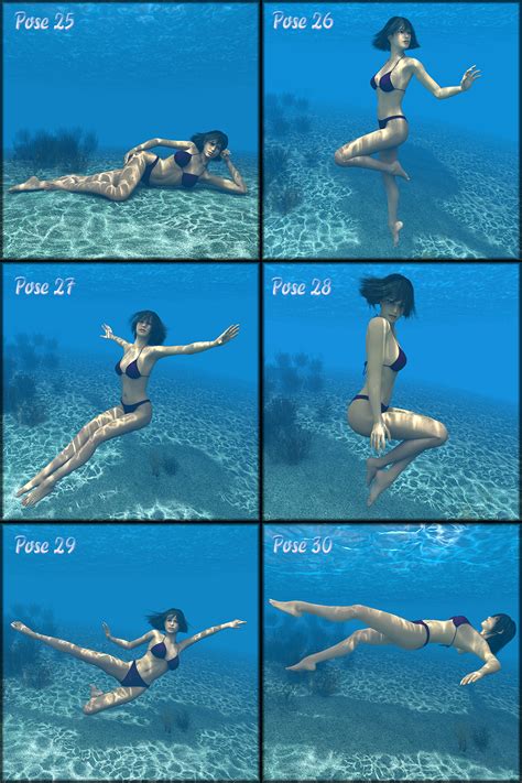 Underwater Pose 3d Figure Assets Tuketama