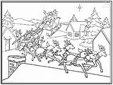 Coloring Santa Sleigh Pages Ride Christmas Sled Claus Reindeer Drawing Print Color Printable Colouring Getcolorings Getdrawings Coloringpages1001 Drawings Paintingvalley Coloringtop sketch template