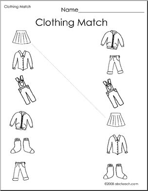 images  clothing printable worksheets  preschoolers