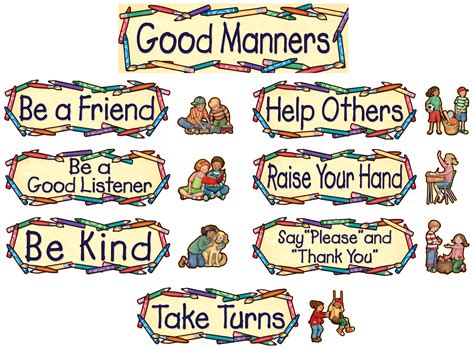 good manners mini bulletin board  susan winget tcr teacher