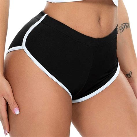 doomiva women s mid rise booty shorts yoga sports running gym workout