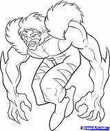 Coloring Pages Villain Super Draw Step Sabretooth Villains Men Drawing Library Clipart Line Clip Popular Dragoart sketch template