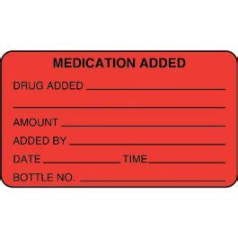 medication added  iv labels