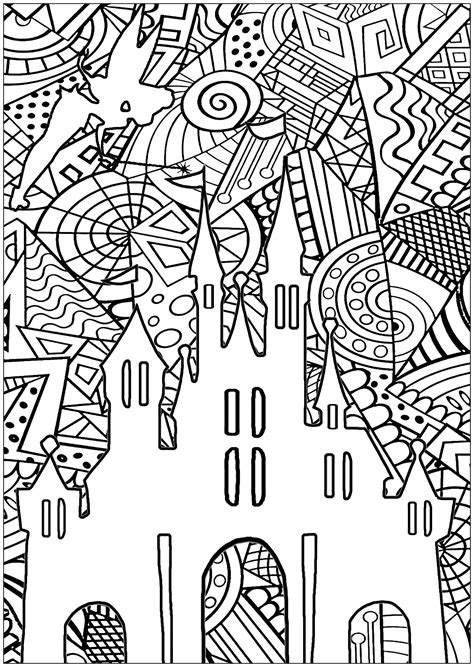 castle coloring pages  adults