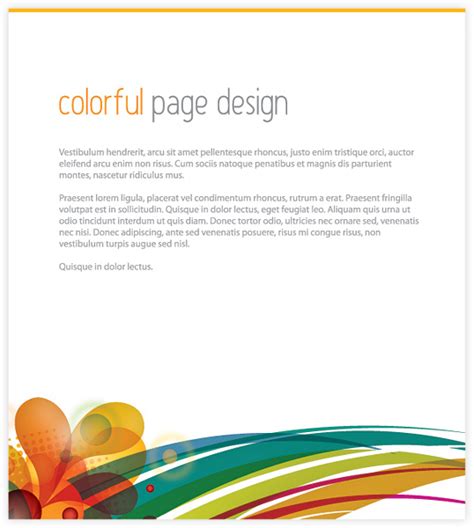 colorful page design   images  clkercom vector clip art