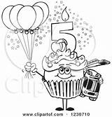Birthday Fire Boys Clipart Cupcake Fifth Illustration Line Balloons Engine Royalty Holmes Dennis Designs Vector 2021 sketch template