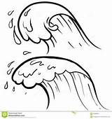 Szkic Fala Onde Tsunami Doodle Wellen Lhfgraphics Oceano Abbozzo Oceanu Ilustracja Stockowa Tsunamis Olas Grafika Yayimages Stylized Wektorowa sketch template