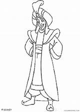 Aladdin Coloring Pages Jafar Coloring4free Related Posts sketch template