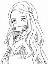 Anime Drawings Nezuko Drawing Cute Sketches Girl Character Sketch Manga Choose Board Dibujo sketch template