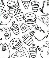Pusheen Coloring Pages Cat Book Printable Sheets Food Kids Colouring Color Print Getdrawings Books Unicorn Cute Pizza Cats Adult Entitlementtrap sketch template