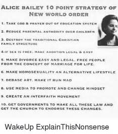 Alice Bailey 10 Point Strategy Of New World Order Take God Andprayer Out