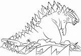Godzilla Monstruo sketch template