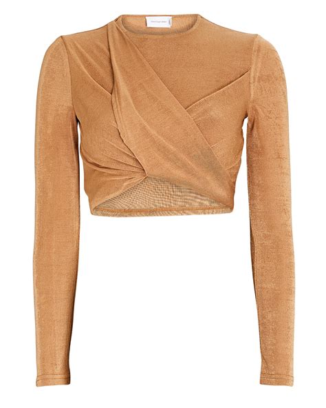 significant  evelyn twisted knit crop top intermix